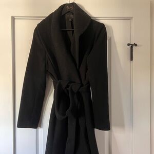 Ann Taylor Black Wrap Coat